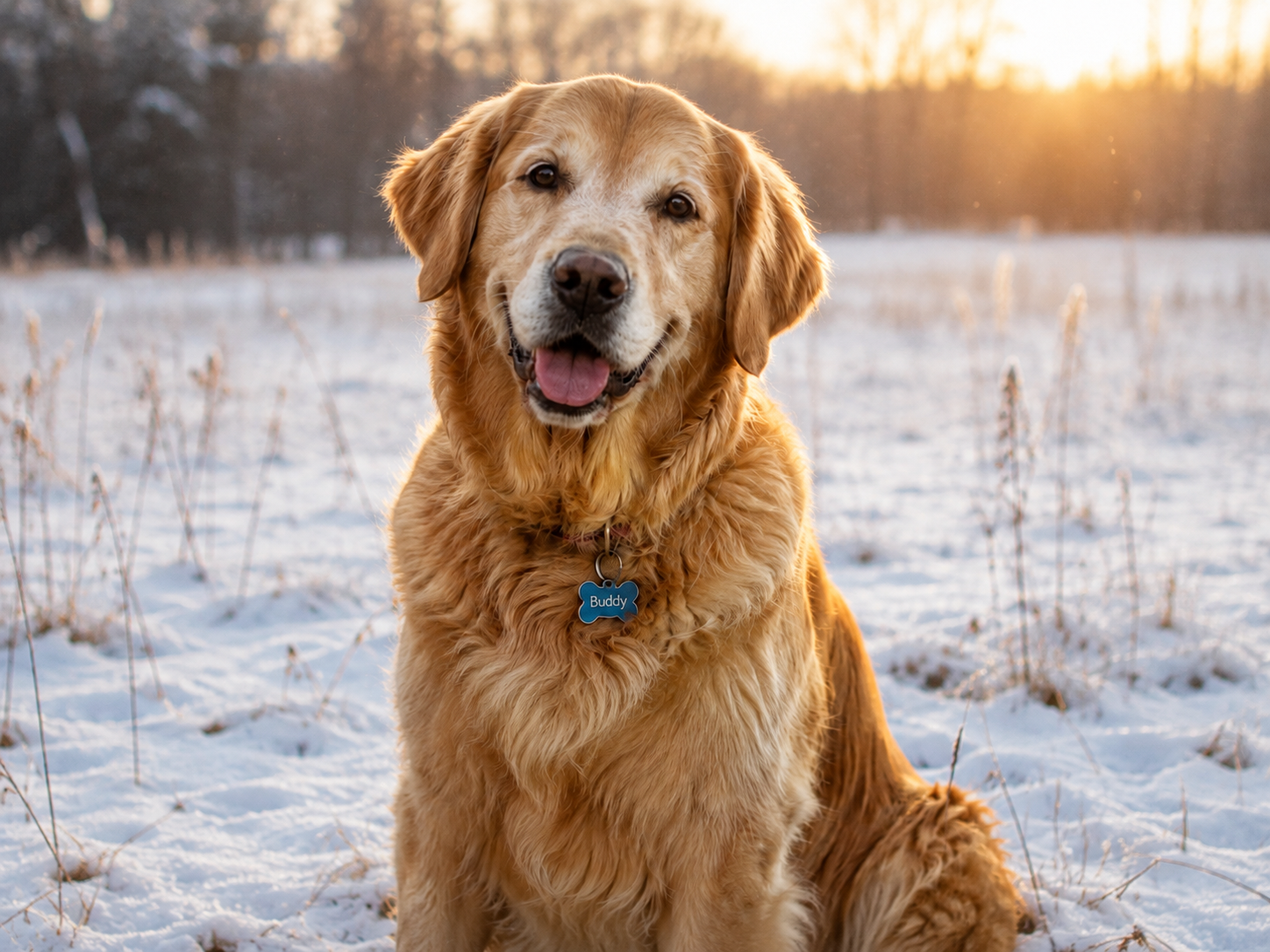 Buddy in the snow