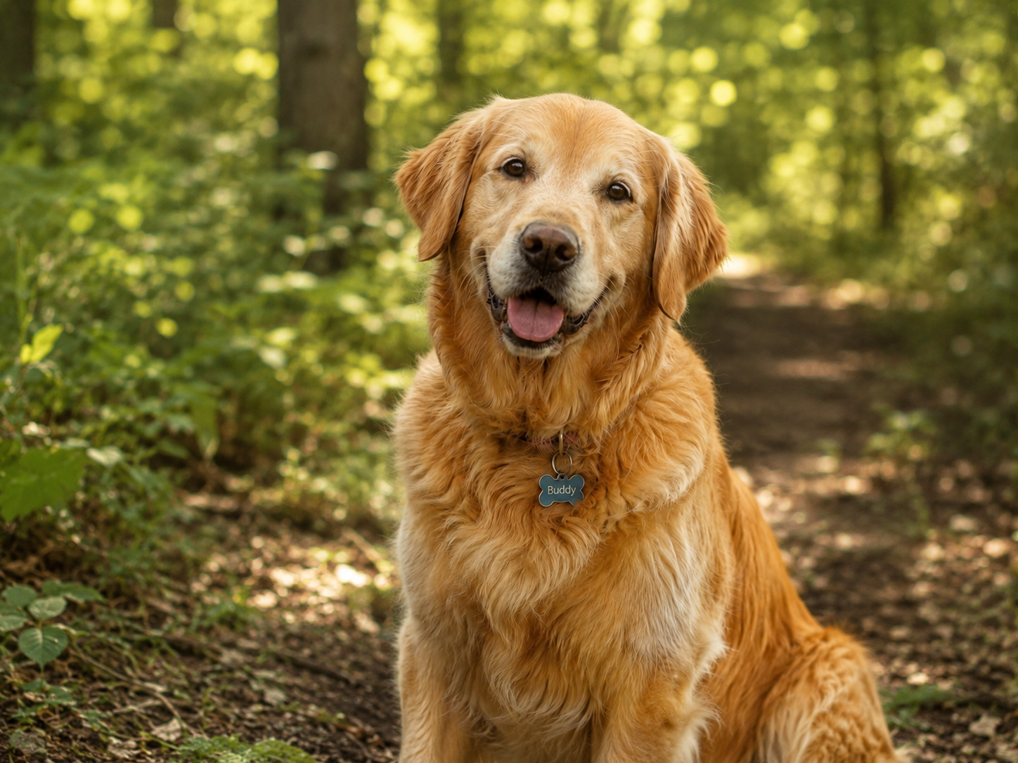 Buddy in the woods