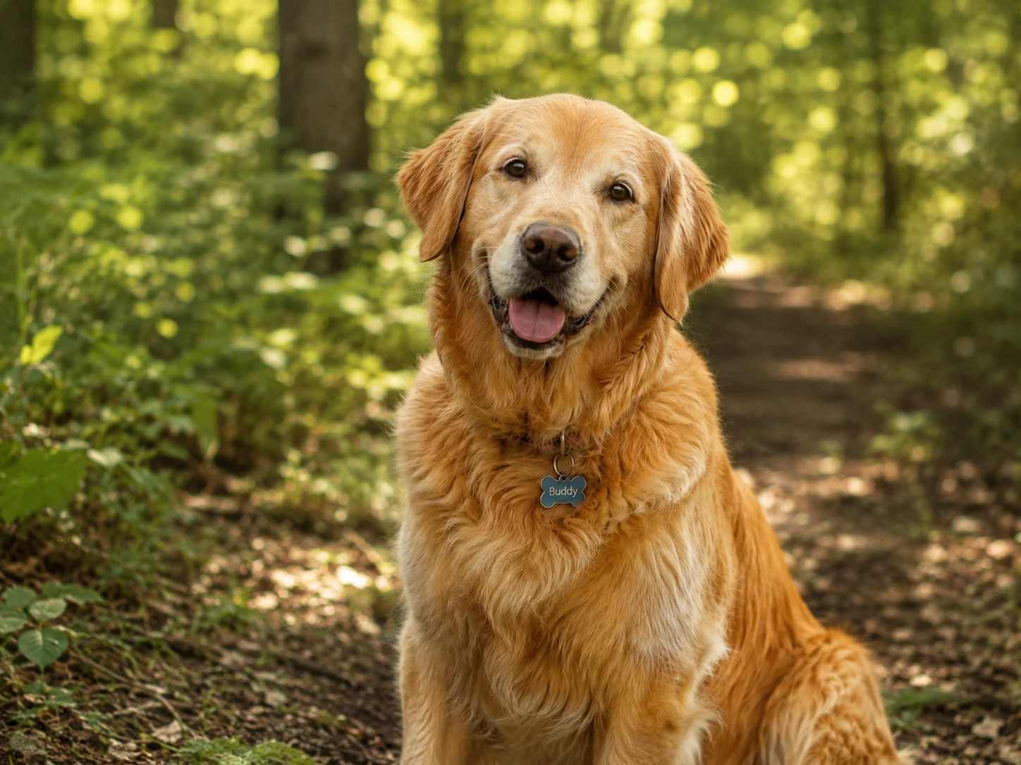 Buddy in the woods